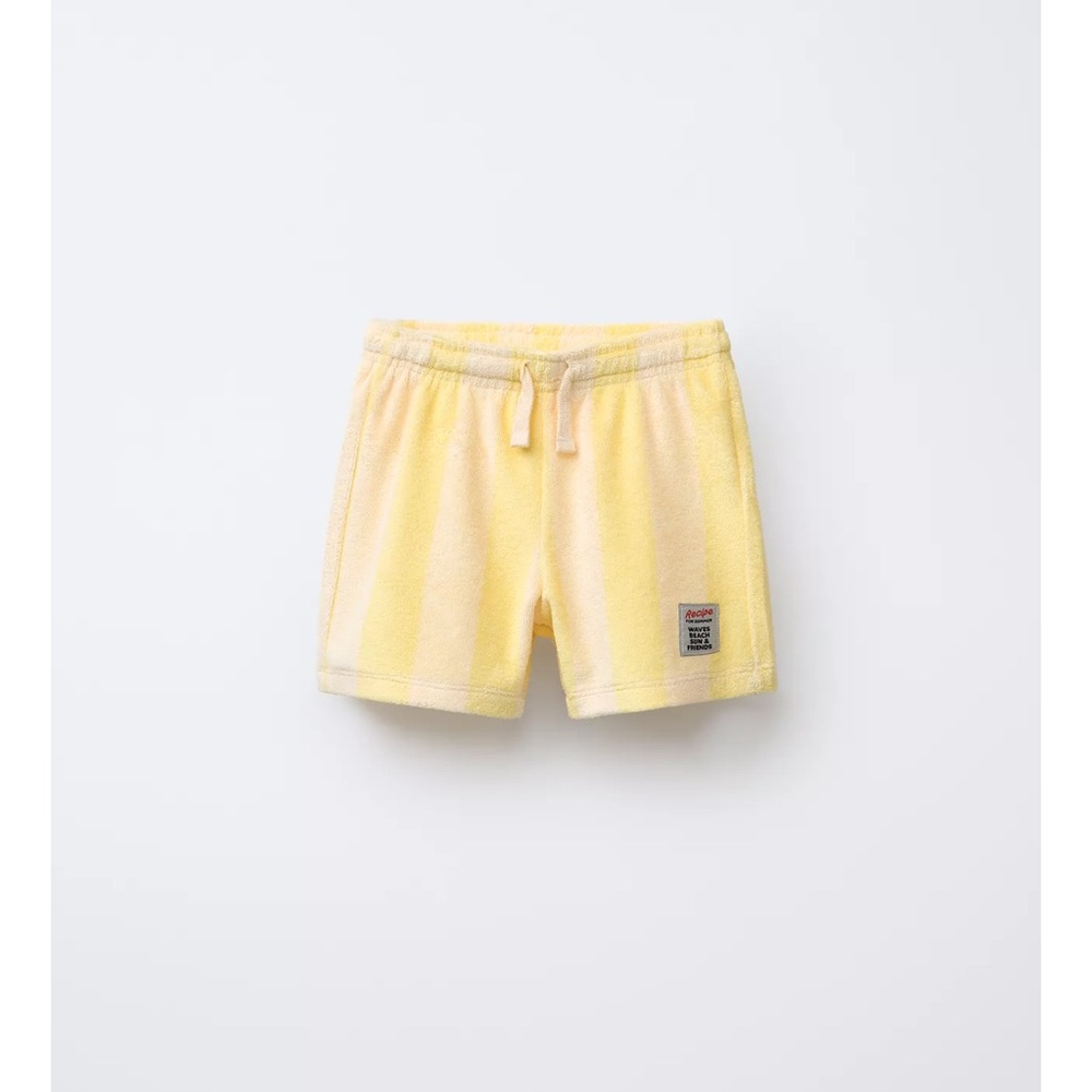 ZARA STRIPED TOWELING SHORTS
